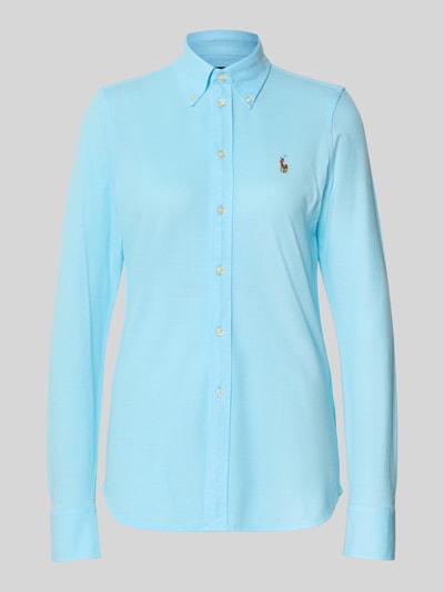Polo Ralph Lauren Slim fit overhemdblouse met button-downkraag Turquoise - 2