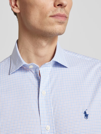 Polo Ralph Lauren Custom Fit Business-Hemd mit Kentkragen Bleu 3