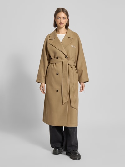 Pegador Mantel mit Reverskragen und Bindegürtel Modell 'VALENCIA' Beige 4