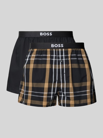 BOSS Boxershort met elastische band in een set van 3 stuks Zwart - 1