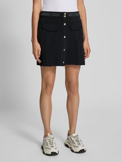LIU JO SPORT Minirock mit Knopfleiste und Pattentaschen Black 4