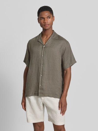 JACK & JONES Premium Regular Fit Leinenhemd Modell 'LAWRENCE' Oliv 4