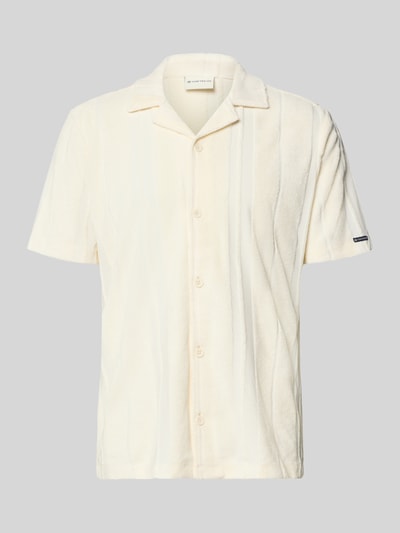Tom Tailor Regular Fit Freizeithemd in Frottee-Optik Offwhite 1