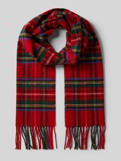 Christian Berg Men Schal mit Fransen Rot 1