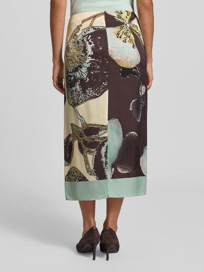 Marc Cain Midirock aus Viskose im Allover-Look Mint 5