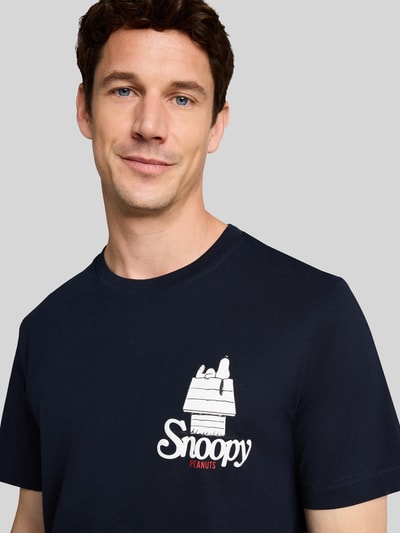 Tom Tailor Regular Fit T-Shirt aus reiner Baumwolle mit Peanuts®-Print Marine 3
