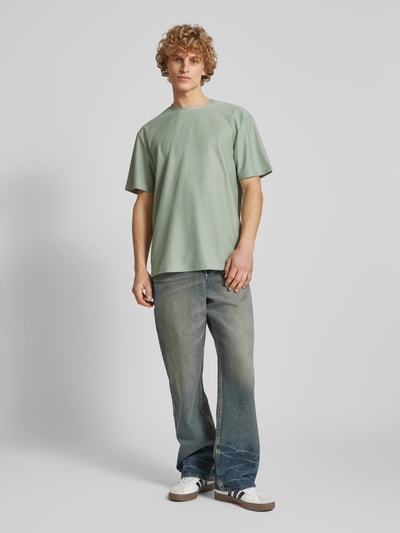 Only & Sons Relaxed fit T-shirt met labeldetail, model 'FRED' Groen - 1