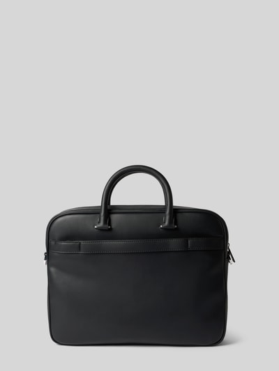 Produktfoto, Laptoptasche in Lederoptik Modell 'RAY_MP_S DOC CASE' von BOSS, Optik: Unifarben, Label-Prägung, Tragehenkel, Reißverschluss, Hauptfach, Reißverschlussfach außen, schwarzer Grundton, glatte Textur