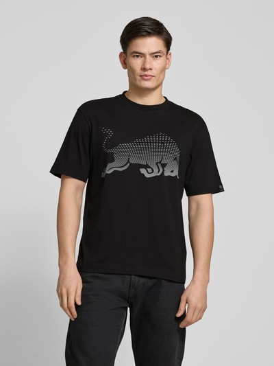 HUGO T-Shirt mit Label-Print Modell 'Drcard' Black 4