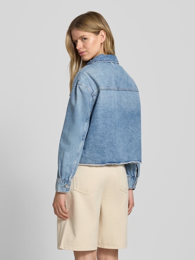 Only Boxy Fit Jeansjacke aus reiner Baumwolle Modell 'MARINA' Hellblau 5