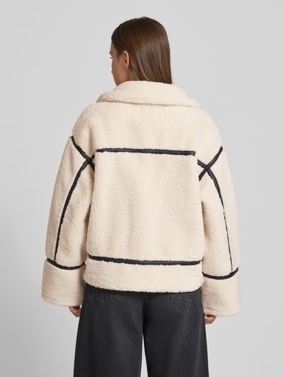 Jake*s Casual Teddyfell Jacke mit Stehkragen Ecru 5