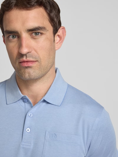 bugatti Poloshirt mit Brusttasche Hellblau 3