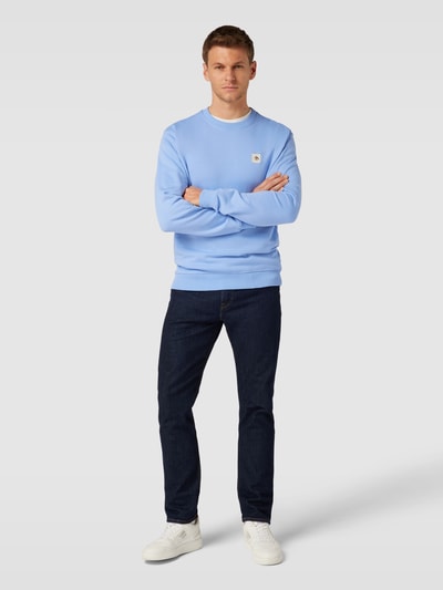 Scotch & Soda Sweatshirt mit Label-Patch Modell 'Essentials' Ocean 1