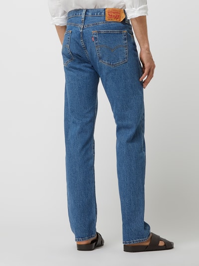 Levi's® Straight Fit Jeans mit Label-Detail Modell '501' Jeansblau 5