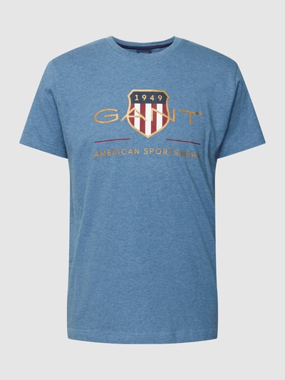 Gant T-Shirt mit Label-Print Modell 'Archiv Shield' Jeans meliert 2