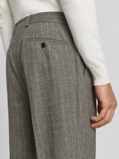 JOOP! COLLECTION Regular Fit Weite Hose aus Woll-Mix mit Viskose-Anteil Mittelbraun 3