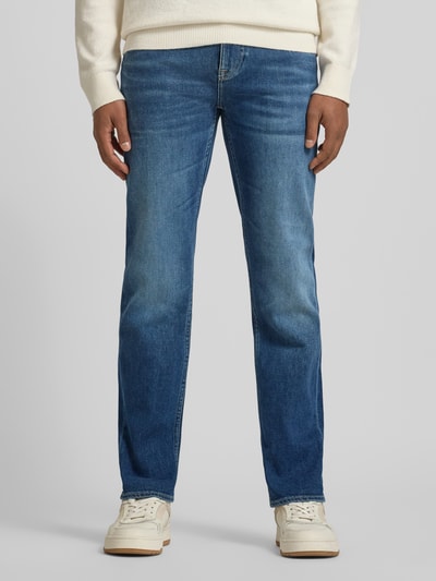 GUESS Slim fit Jeans in Used-look Model 'ANGELS' Jeansblauw - 4
