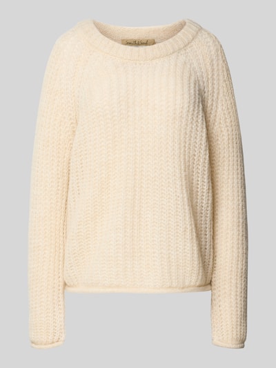 Smith and Soul Sweter z dzianiny o kroju relaxed fit z dodatkiem moheru Écru 2