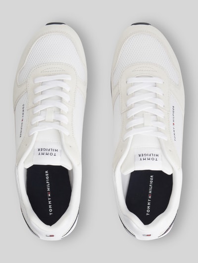 Tommy Hilfiger Sneakersy z naturalnej skóry z detale z logo Biały 3