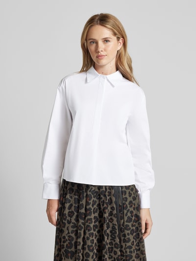 JOOP! Overhemdblouse met blinde knoopsluiting Wit - 4