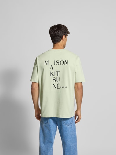 MAISON KITSUNÉ Regular Fit T-Shirt aus reiner Baumwolle Mint 5