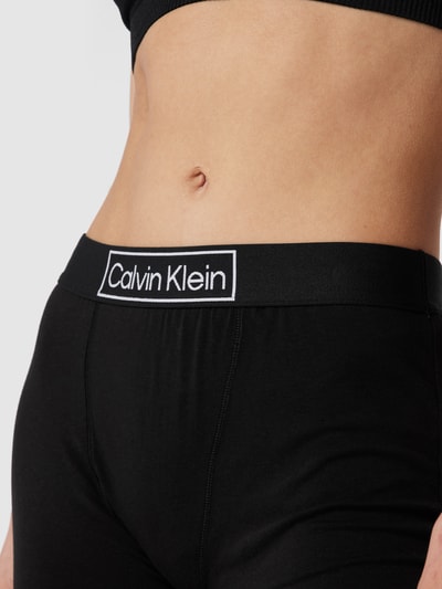 Calvin Klein Underwear Spodnie od piżamy z napisem z logo Czarny 3