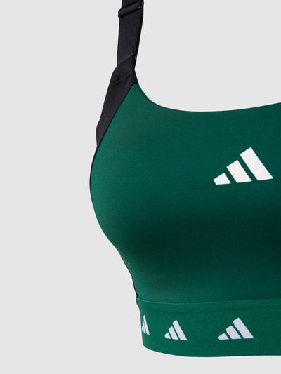 Adidas Training Bralette met logo in band Donkergroen - 2