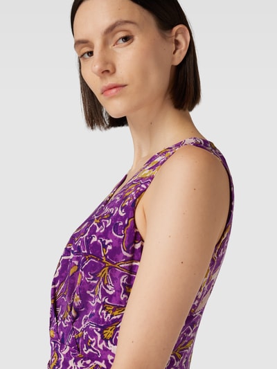 Lauren Ralph Lauren Knielanges Kleid in Wickel-Optik Modell 'AFARA' Purple 3