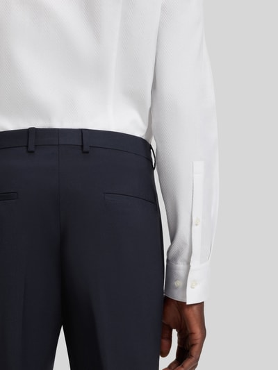 HUGO Slim fit pantalon van wolmix, model 'HESTEN' Donkerblauw - 3