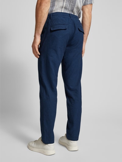 Lindbergh Stoffen broek met tunnelkoord Blauw - 5