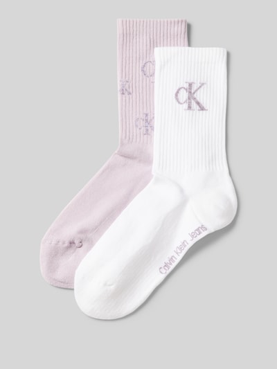 Calvin Klein Jeans Socken mit elastischem Rippenbündchen im 2er-Pack Lila 1