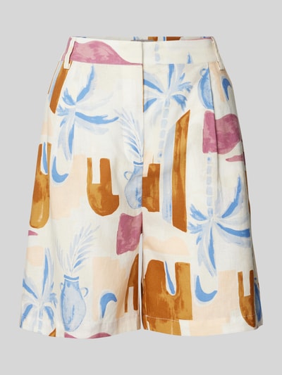 Christian Berg Woman Selection Regular Fit Leinenbermudas mit Bundfalten Sand 2