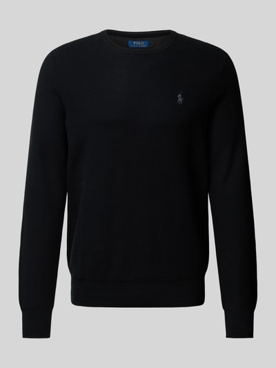 Polo Ralph Lauren Strickpullover mit Logo-Stitching Black 2