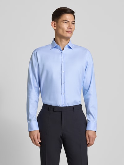 SEIDENSTICKER REGULAR FIT Koszula biznesowa o kroju regular fit z listwą guzikową Błękitny 4
