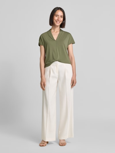 FREE/QUENT Regular fit blouseshirt met V-hals, model 'Yrsa' Kaki - 1