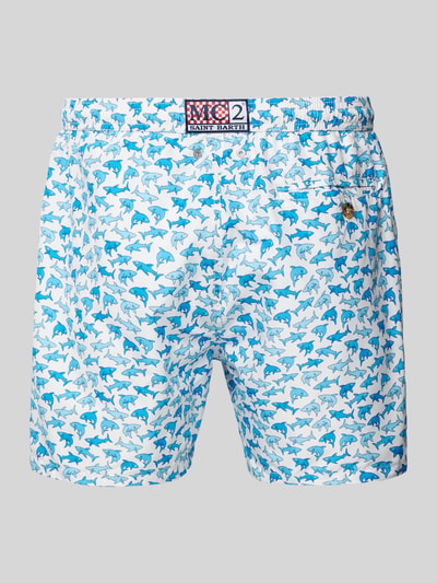 MC2 Saint Barth Regular Fit Badeshorts mit Pattentasche Modell 'LIGHTING' Blau 3