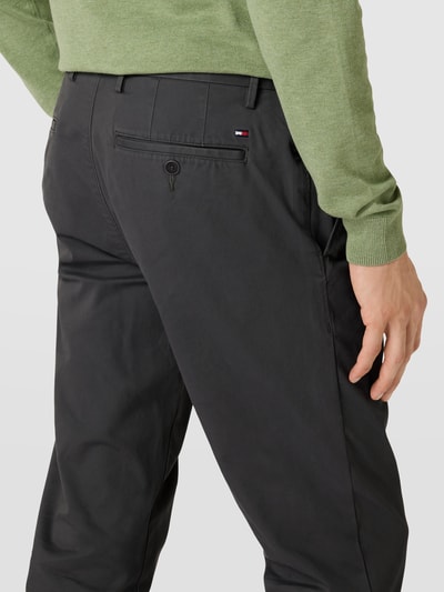 Tommy Hilfiger Broek met labeldetails, model 'Denton' Donkergrijs - 3