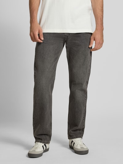 Levi's® Relaxed Straight Fit Jeans mit Eingrifftaschen Modell '555' Black 4