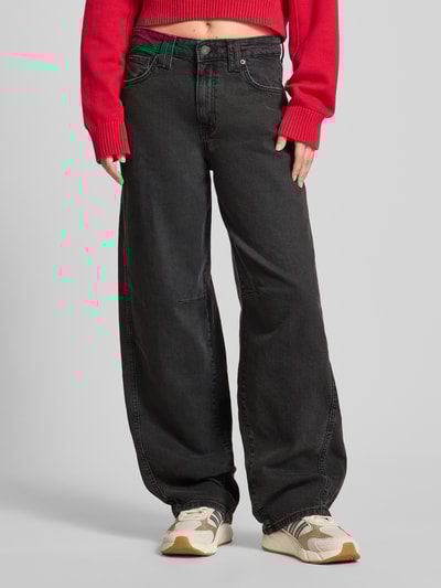 Guess Jeans Jeansy o luźnym kroju z 5 kieszeniami Antracytowy 4