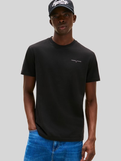 Tommy Jeans Slim Fit T-Shirt aus reiner Baumwolle Black 4