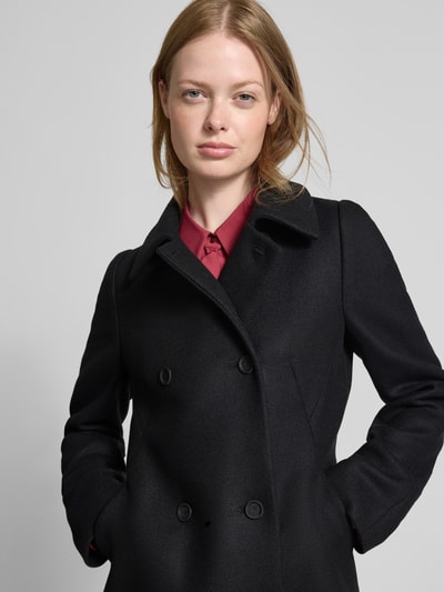 BOSS Regular Fit Mantel aus Woll-Mix Modell 'CONIZA' Black 3