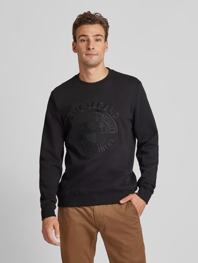 PME Legend Sweatshirt mit Label-Stitching Black 4