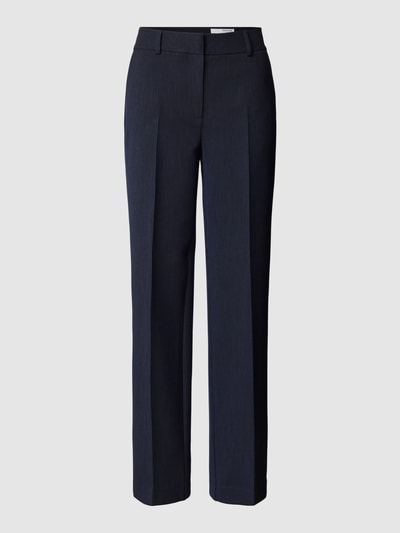 Selected Femme Pantalon met fijn motief, model 'RITA' Marineblauw gemêleerd - 2