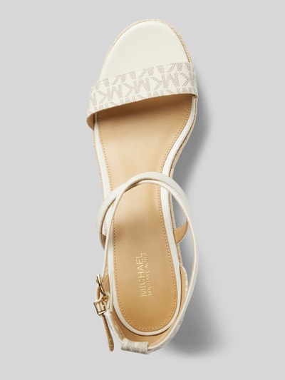 MICHAEL Michael Kors Wedges met labelprint, model 'SERENA' Beige - 3