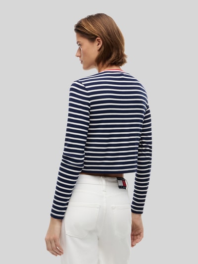 Tommy Jeans Slim Fit Cardigan aus Viskose-Mix Dunkelblau 5