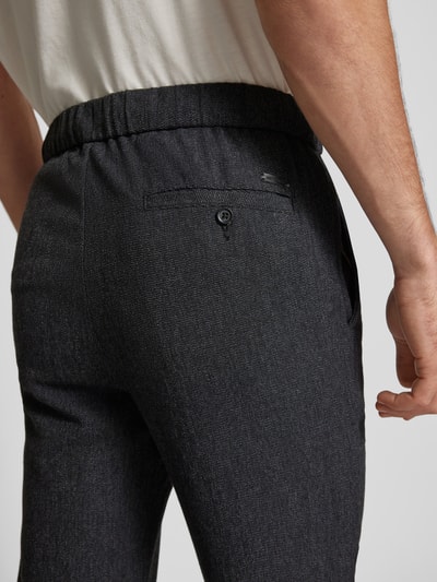 Only & Sons Stoffen broek met elastische band, model 'LINUS' Zwart - 3