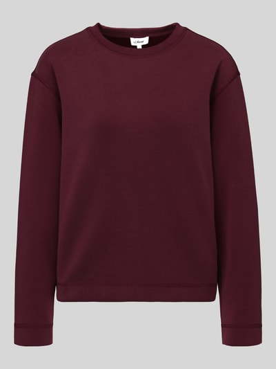 s.Oliver RED LABEL Relaxed Fit Sweatshirt aus Modal-Mix Bordeaux 2
