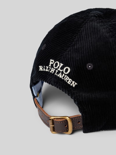 Polo Ralph Lauren Pet van corduroy met labelstitching Zwart - 3