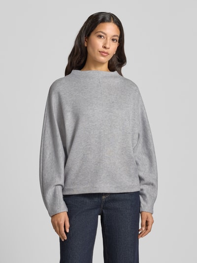 OPUS Sweatshirt met opstaande kraag, model 'Gonnik' Lichtgrijs - 4