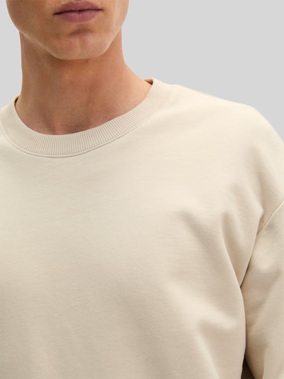 Marc O'Polo Relaxed Fit Sweatshirt aus reiner Baumwolle Sand 3
